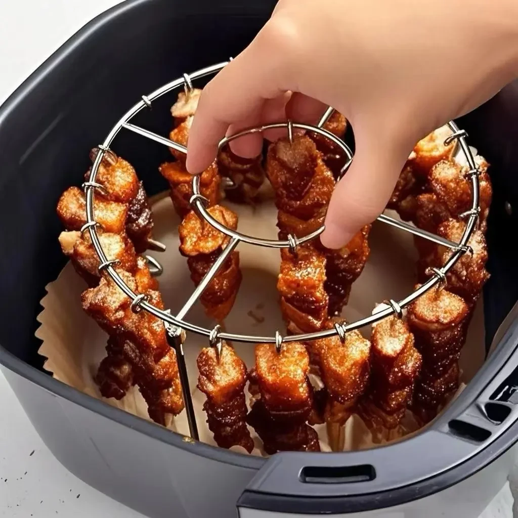 【超值13件套】空气炸锅烤箱烤架食品级304不锈钢吊架烤串烤签烤针