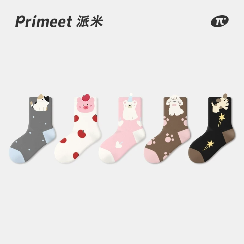 primeet/派米儿童袜子女童款宝宝男孩冬天童袜A类无骨加厚棉袜