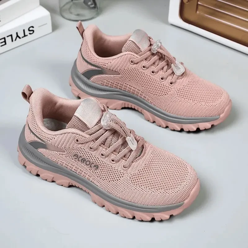 足力健防滑运动鞋春夏季休闲透气网鞋老人鞋女中老年健步鞋妈妈鞋