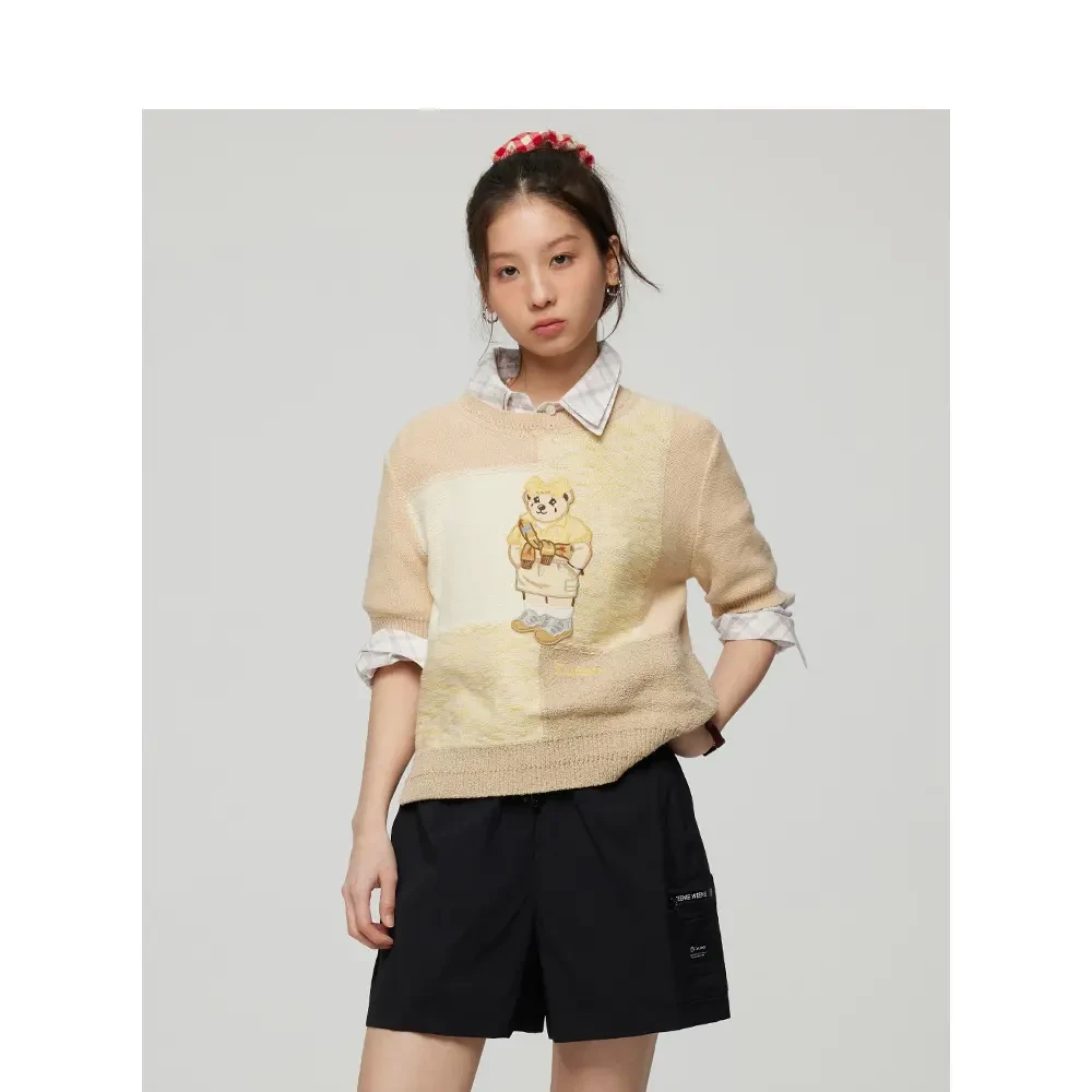 Teenie Weenie小熊卡通毛衣女25年夏季新款TTKW252301T