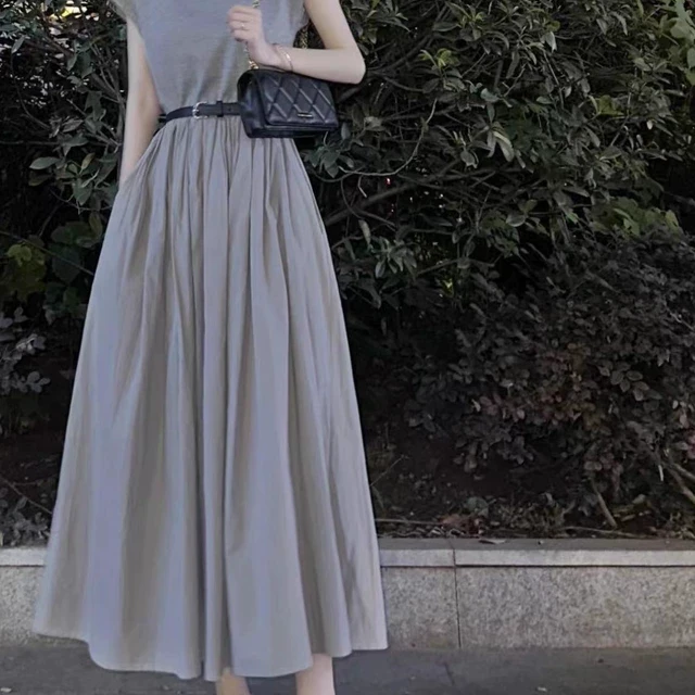 SPYB法式设计感时尚连衣裙女夏季新款气质显瘦高端气质a字中长裙