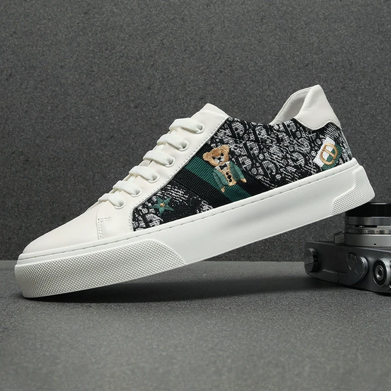 欧洲站男鞋2025春季新款时尚休闲鞋男舒适百搭透气软底鞋子男板鞋