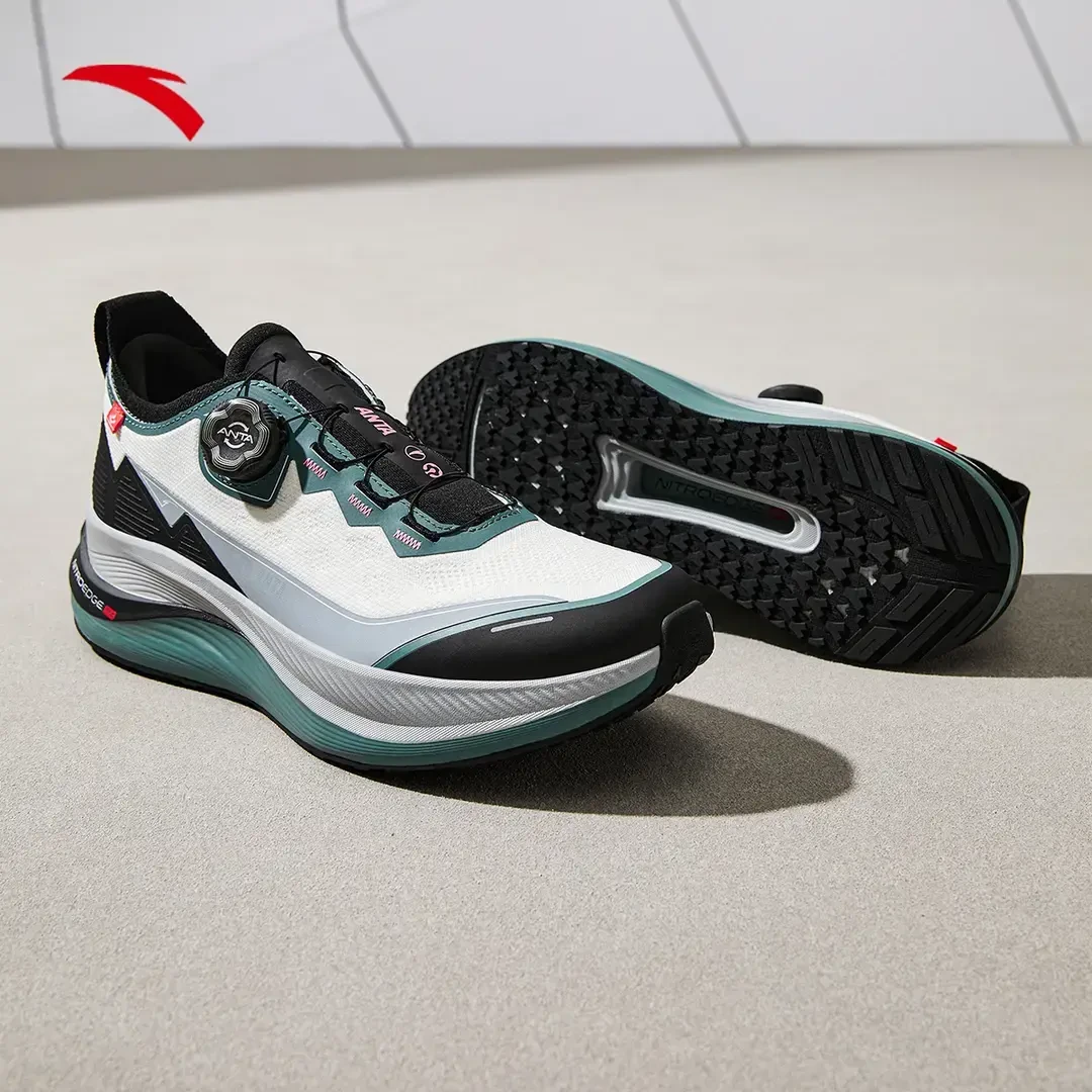 中国制造跑鞋安踏绝群防滑支撑减震缓震旋转钮缓震舒适跑鞋运动鞋