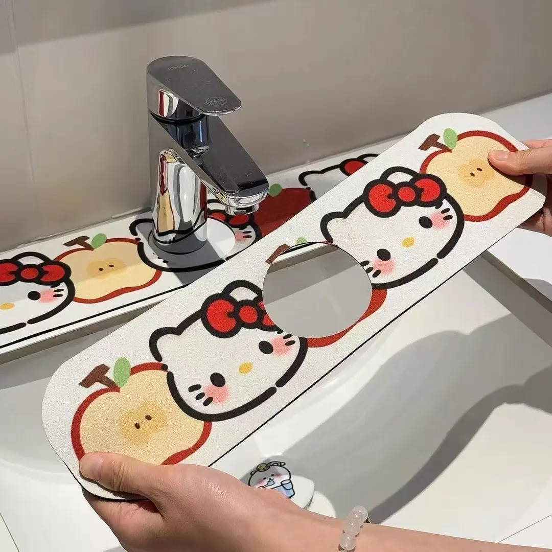 哈喽kitty台面沥水垫洗漱台吸水防溅硅藻泥速干垫卫生间家用新款x