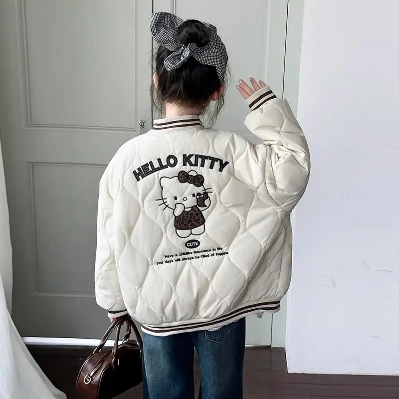 女童夹棉外套秋冬2025新款洋气女孩超好看加厚保暖洋气上衣秋冬潮