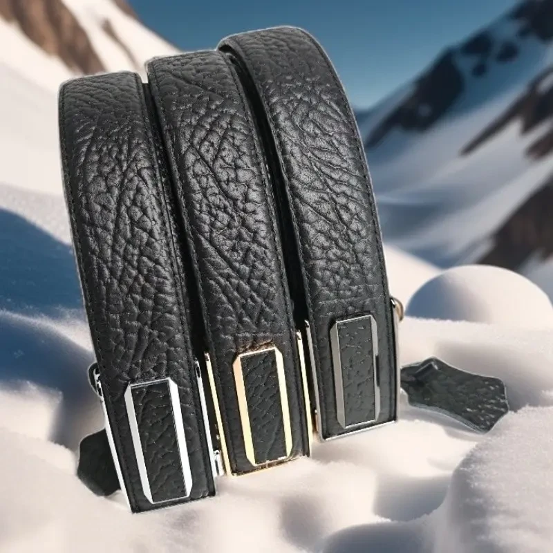 男士轻奢高档真皮牛皮皮带商务商务时尚潮流百搭经典黑色头层牛皮