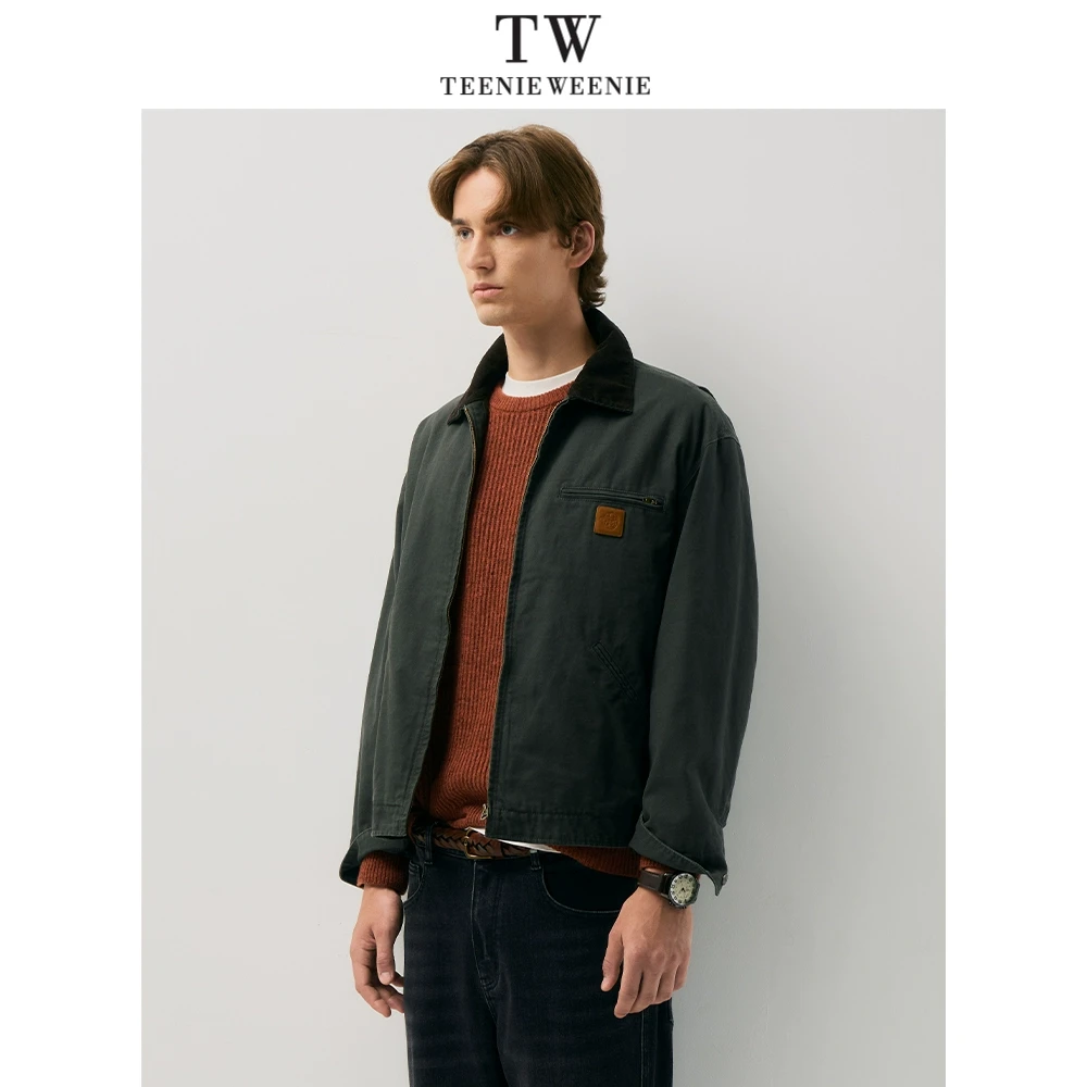TeenieWeenie小熊男装撞色外套休闲翻领美式潮流夹克TNJJ255127R