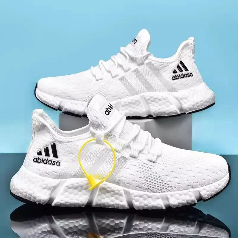 阿迪精选品牌三叶草男官方2025夏季透气网面跑步鞋运动休闲鞋女鞋