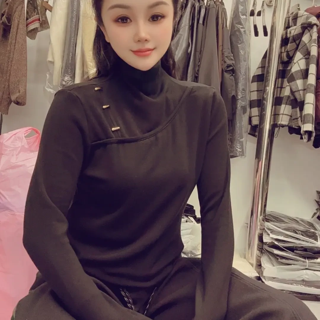 半高领设计感内搭洋气上衣8825822