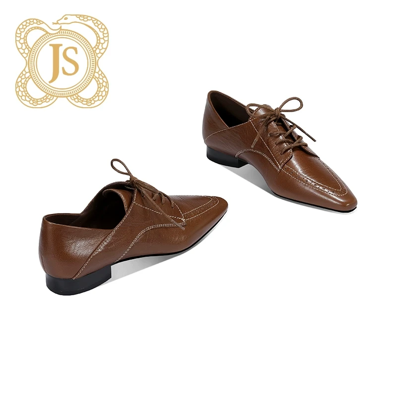 已开价，2569D525217复古时髦感粗跟深口单鞋2025年新款乐福鞋尖