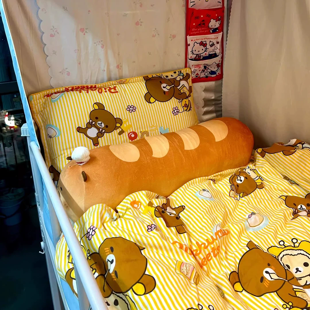 靠枕可爱宿舍学生卡皮巴拉玩偶法棍公仔毛绒玩具长条抱枕靠垫FFF