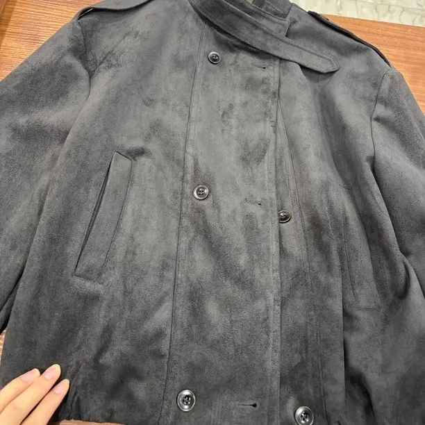 鹿皮绒机车夹克保暖外套