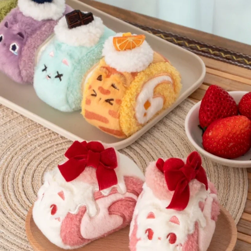 设绘人小猫卷家族猫猫瑞士卷挂件玩偶生日礼物万圣节礼物毛绒玩偶