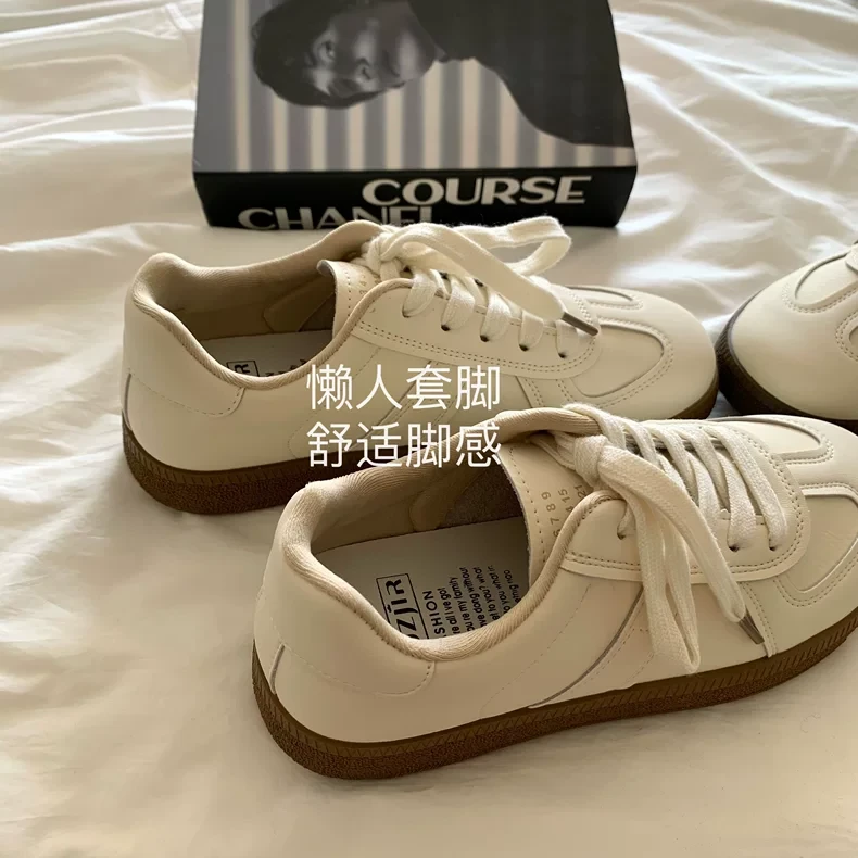 自留单！韩国INS李圣经款百搭慵懒风小白鞋女港风板鞋德训休闲鞋