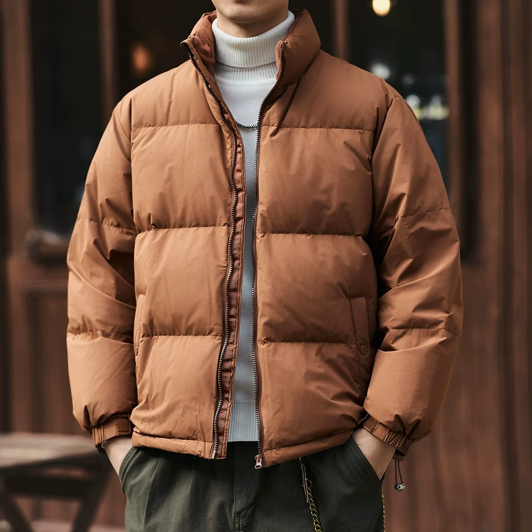 格蓝鹿新国标白鸭绒羽绒服男冬季潮牌加厚保暖面包服户外休闲外套