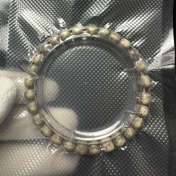 辰蕙造物A40-8x7mm粉冰石玉料星月菩提小巧