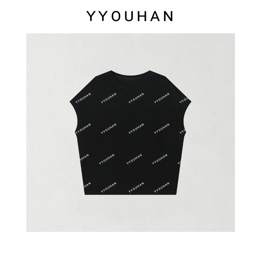 欧尼私服 2025春夏极简百搭飞飞袖醋酸T恤短袖 2503C1468