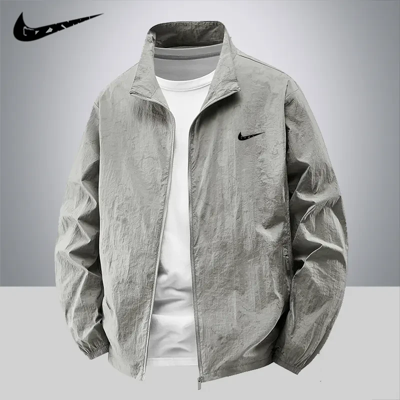 精选耐克冰丝防晒衣男士夏季透气速干户外钓鱼皮肤衣耐克精选男