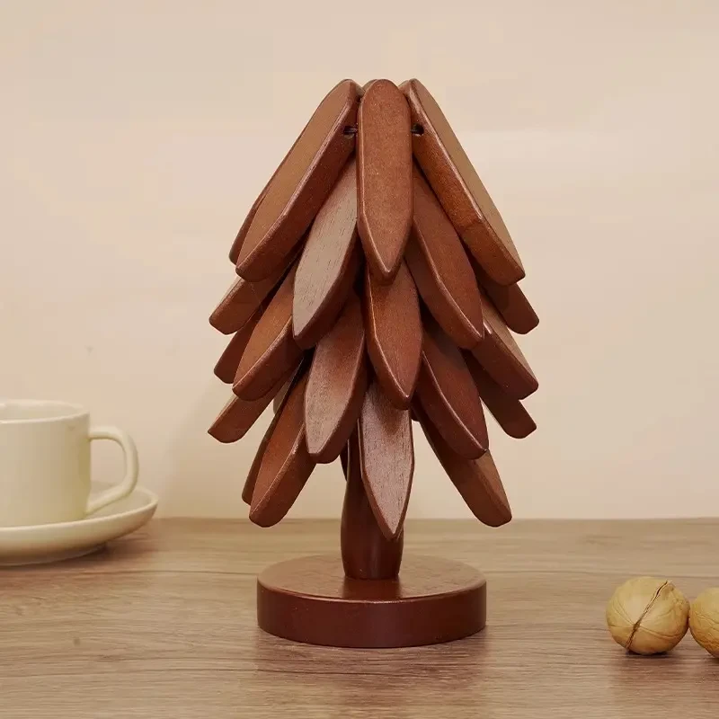 实木隔热垫餐垫防烫垫高级感一棵树家用耐高温锅垫杯垫桌垫砂锅垫