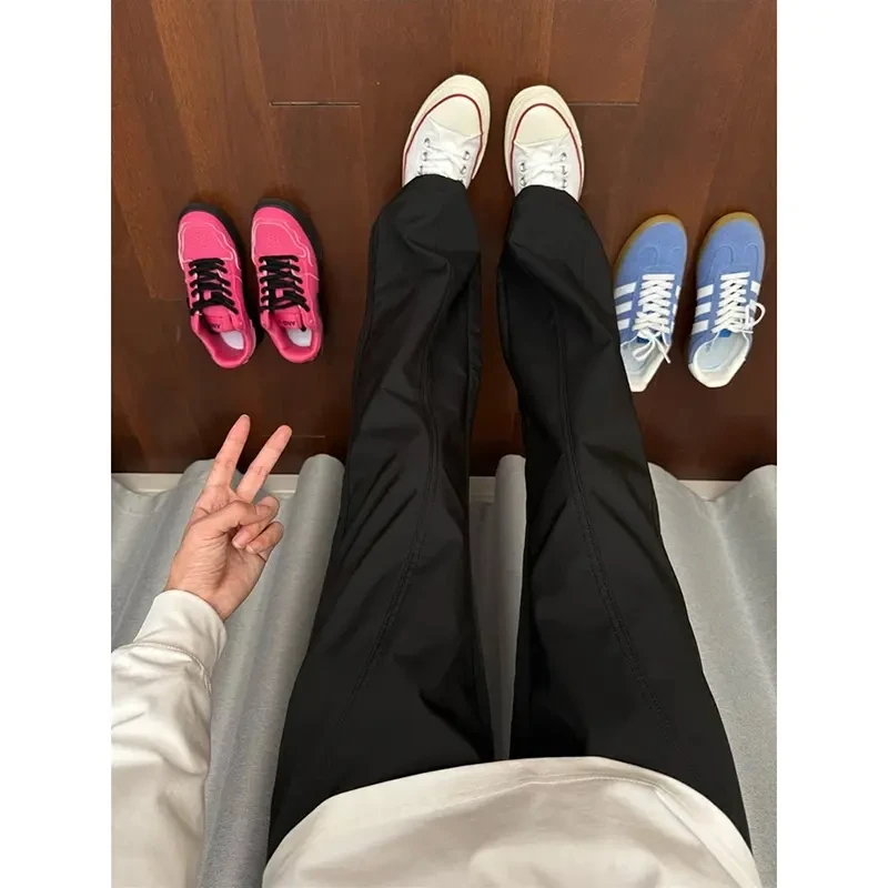 美式斜切软壳户外冲锋裤男款夏季cleanfit直筒修身裤工装速干裤子