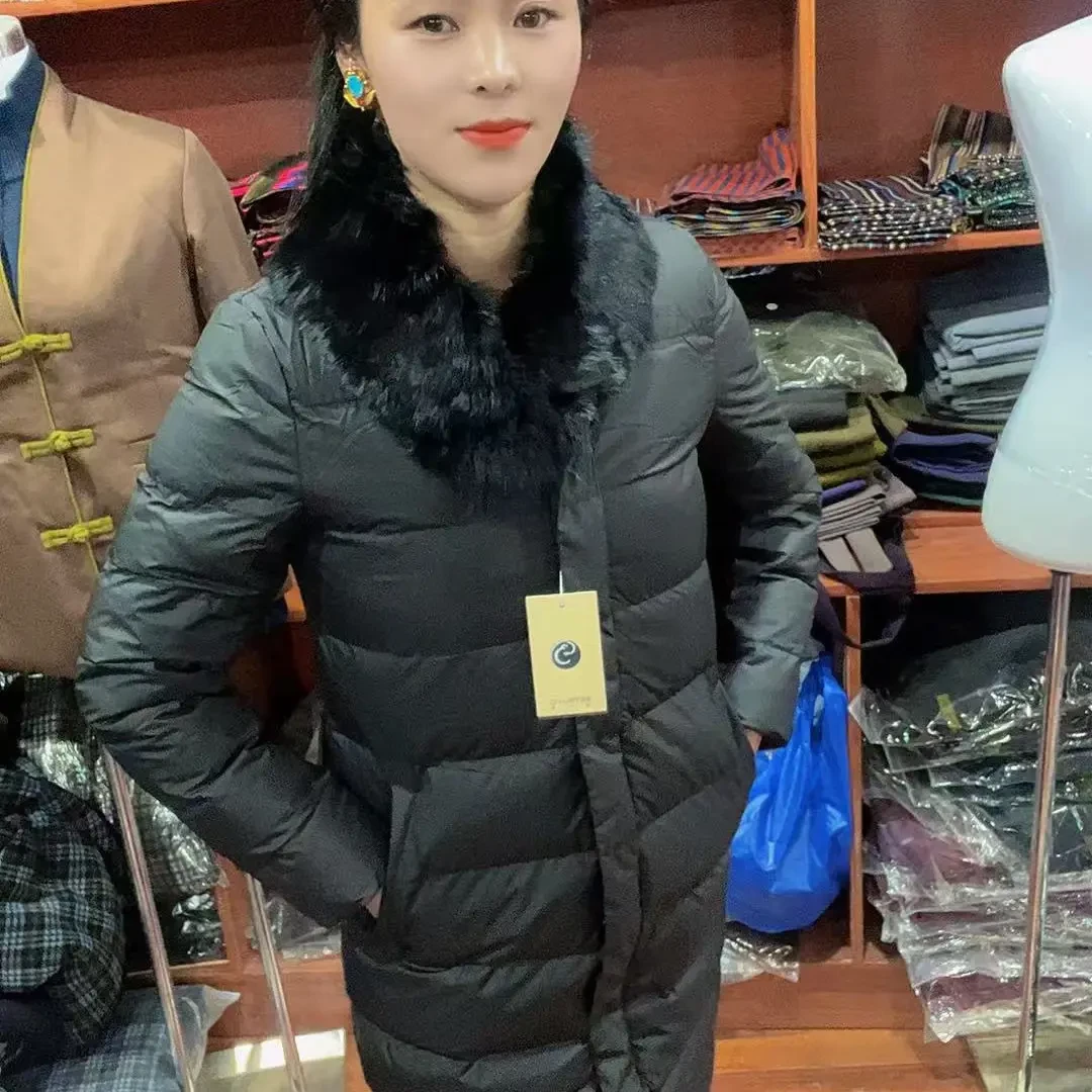 棉服领保暖加厚修身长款外套女冬季百搭休闲