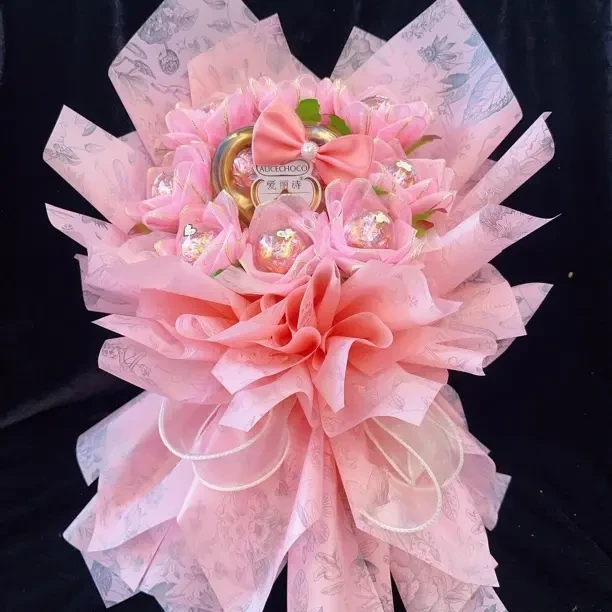 （非成品）材料包情人节浪漫有钱花玫瑰花花束diy材料生日礼物