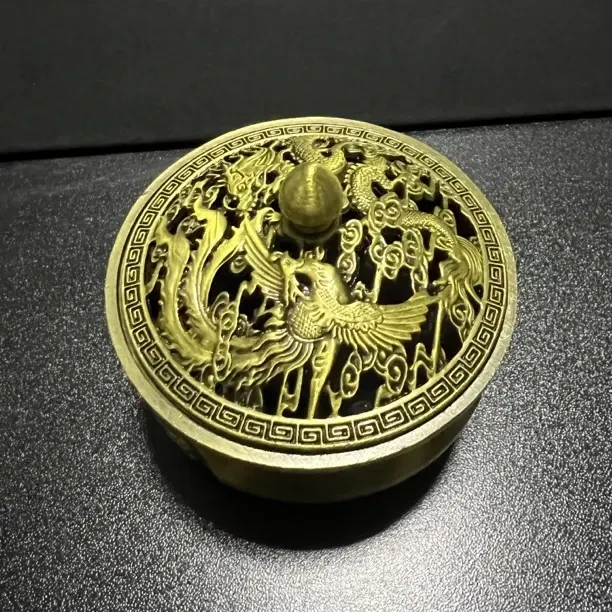 龙凤呈祥三足香薰炉家用办公室摆件无粘粉祥云香套装
