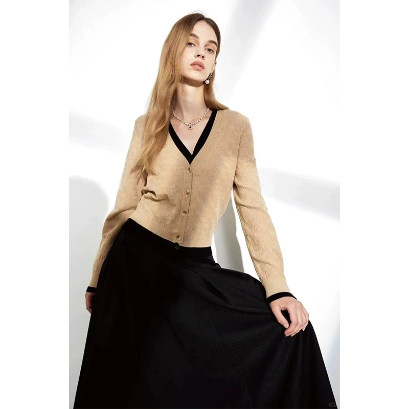 【檬】百搭设计感显瘦遮肉A字裙2025春季新款专柜撤柜女装