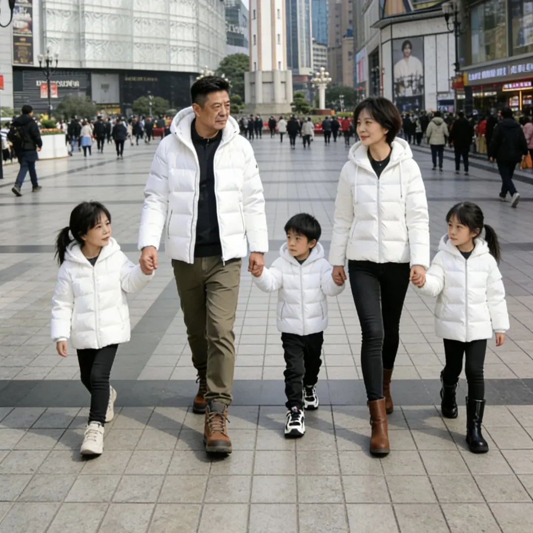 黑色金标短款男女情侣款连帽立领加厚保暖防寒面包外套冬季