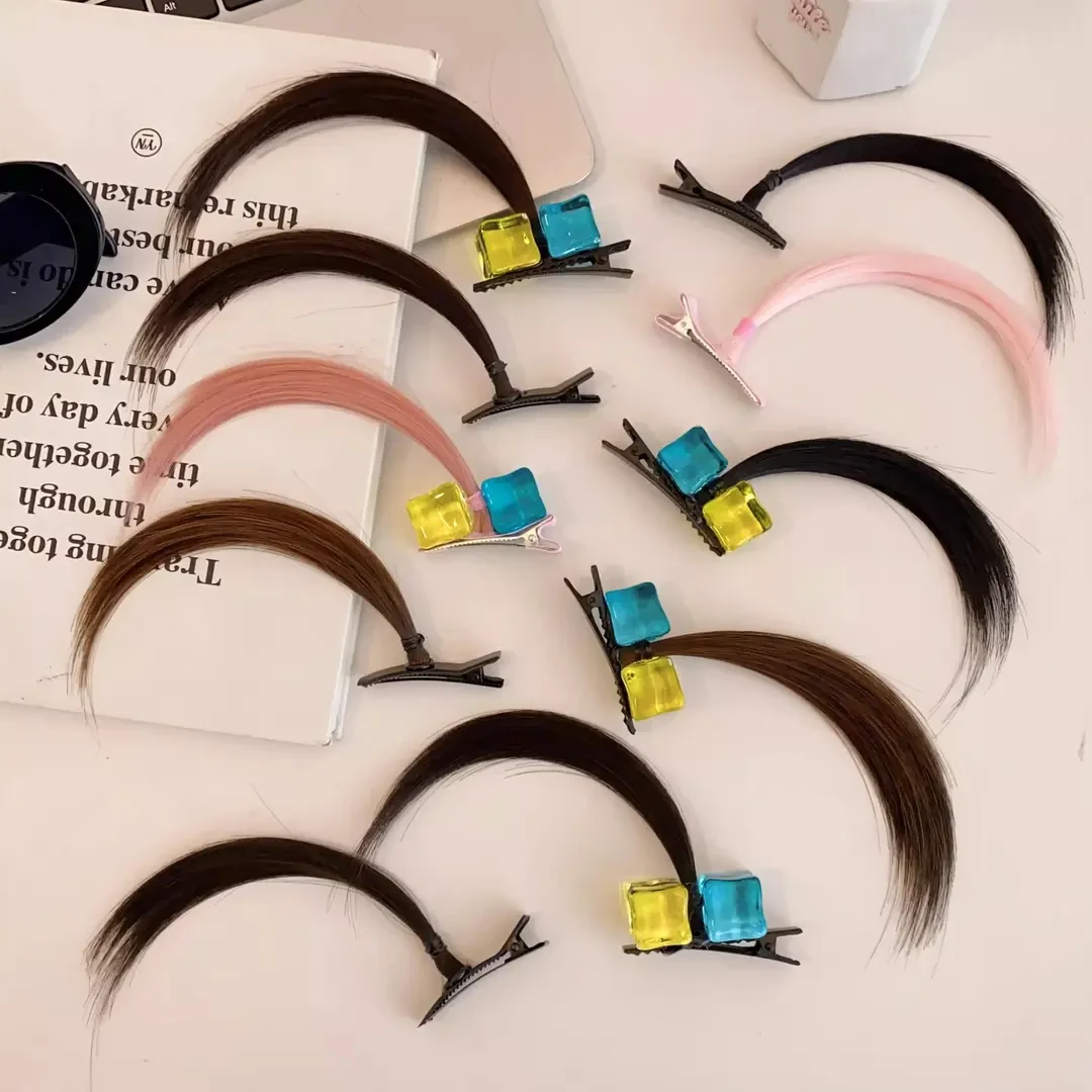 【吖比】搞怪呆毛发夹女动漫汽车假发小辫子侧边刘海鸭嘴夹可爱夹子