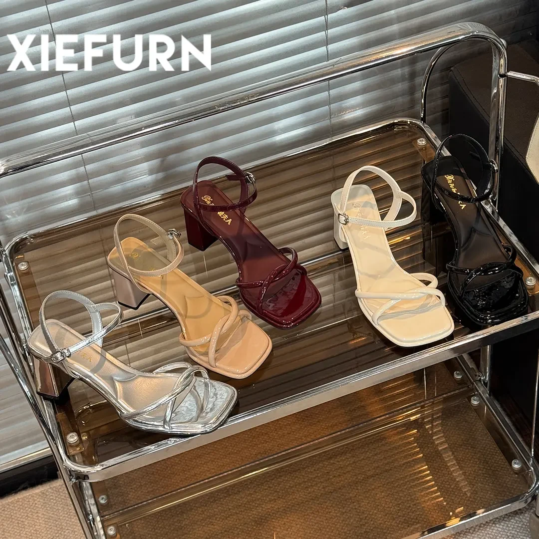 XIEXIEJIA 夫人银色高跟鞋2025夏季法式气质配裙子不累脚绝美凉鞋