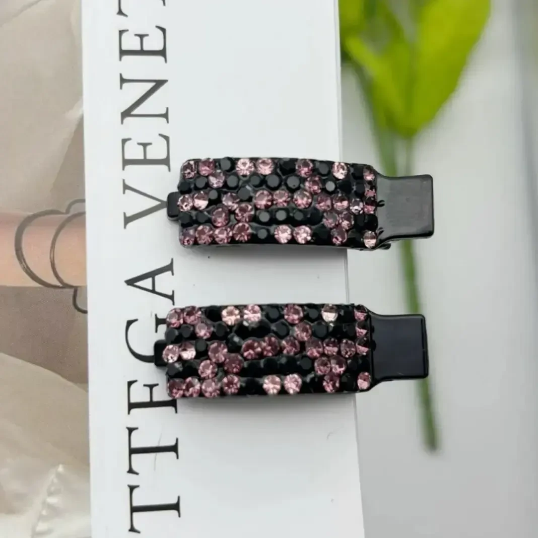 韩系彩色水钻刘海侧边夹高级感气质时尚轻奢发夹头饰x前额