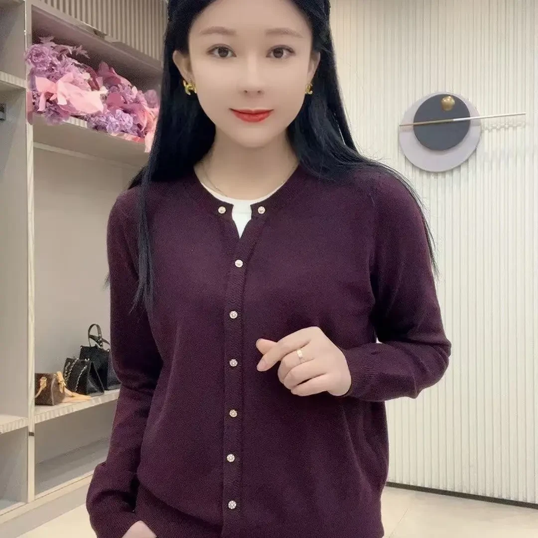 长袖假两件百搭针织女毛针织衫打底毛衣0925