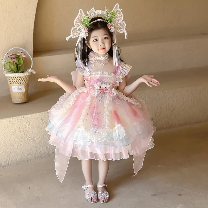 女童美乐蒂洛丽塔公主裙夏季新款生日服装礼服裙子连衣裙儿童裙
