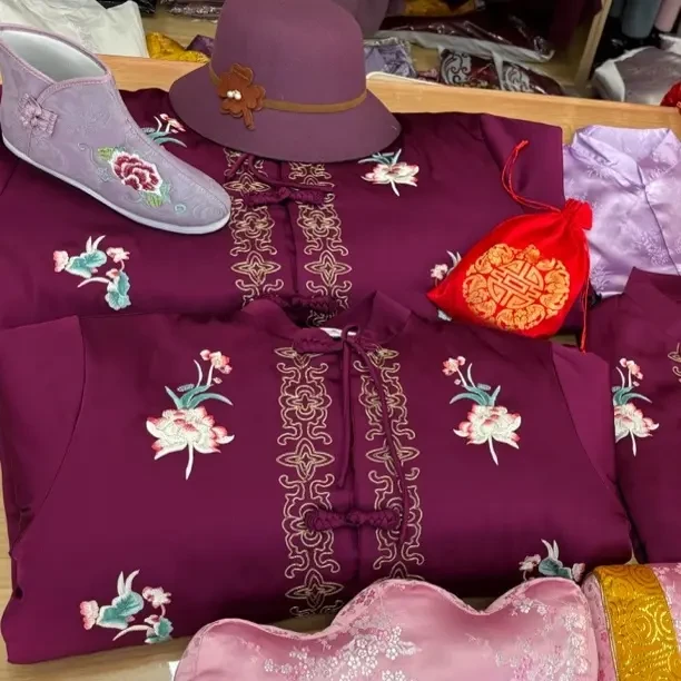 长款立领加厚中式复古中国风中老年女装