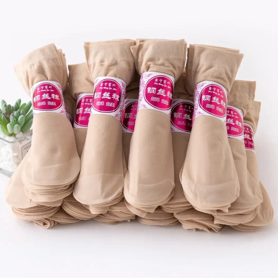 短丝袜女士袜子夏季薄款防勾丝肉色短钢丝袜耐磨短袜面膜钢丝袜女