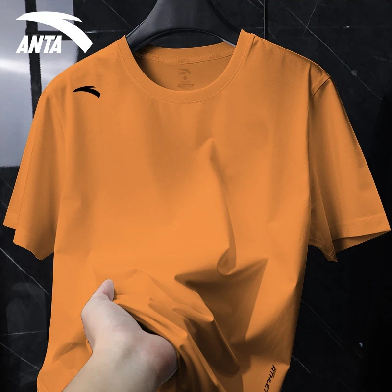 安踏T恤男夏季宽松大码短袖圆领冰丝速干薄款透气休闲衣952527114