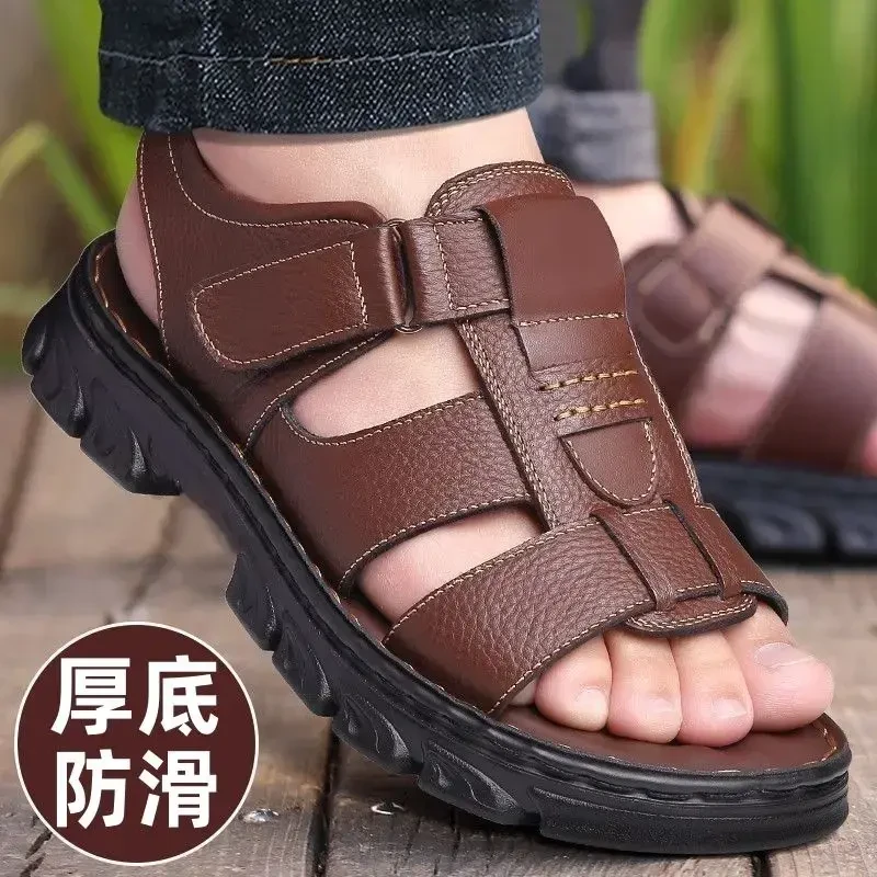 【专柜新款】2025夏季软底男士休闲凉鞋透气防滑沙滩鞋两用凉拖鞋