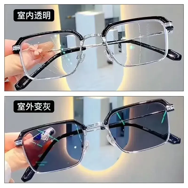 变色护眼近视镜防蓝光辐射抗疲劳男款高清专用时尚潮流新款近视镜