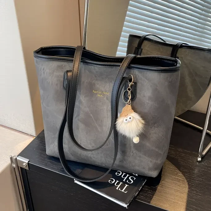 新款女款包包时尚通勤托特包单肩包大容量手提包斜挎包帆布Q886