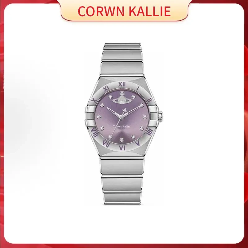 【小ck】西太同款手表女士镶钻紫星座背透陀飞轮腕表cc212-ck-8118