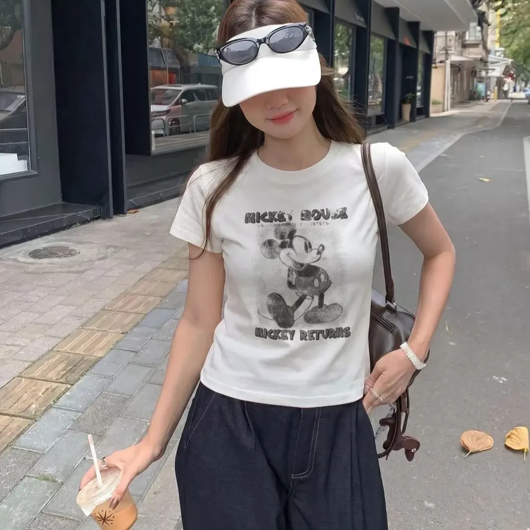 夏季新款时尚减龄(米老鼠)短袖T恤女休闲百搭上衣