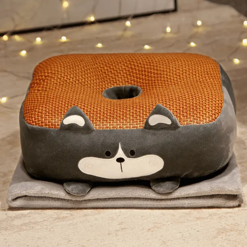 夏季凉垫坐垫透气久学生坐屁垫毛绒卡通椅子座垫神器加厚美臀久坐