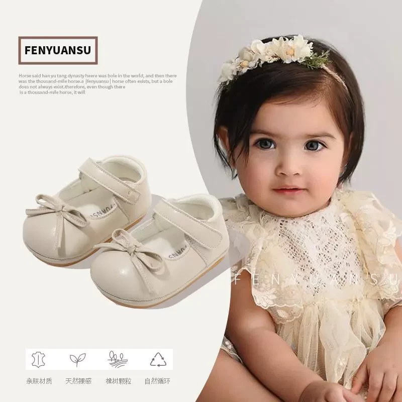 春季一岁女宝宝学步鞋软底婴幼儿鞋子6到12个月婴儿公主鞋小香风8