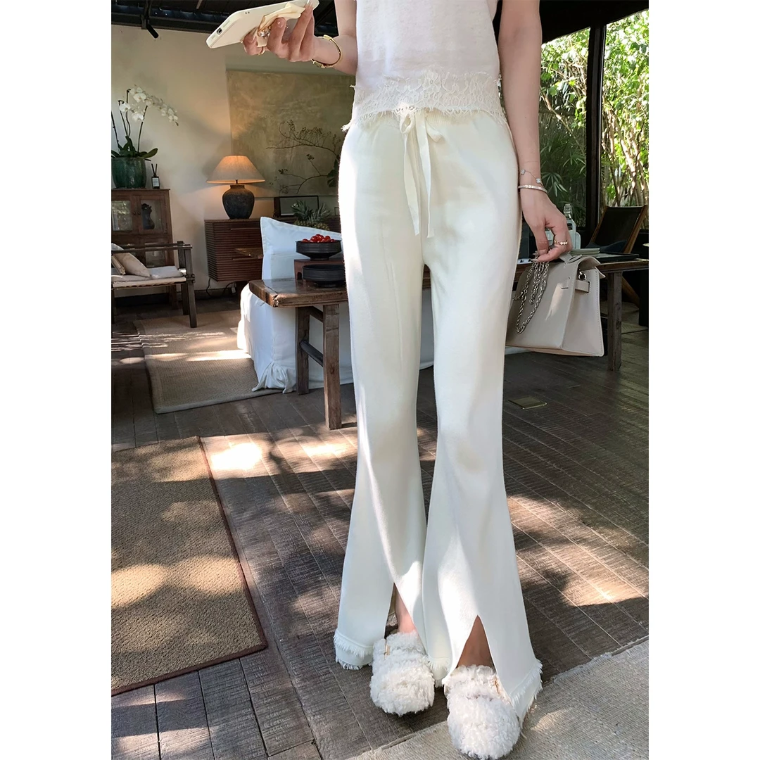 NMIOK QC清仓专场女秋季新款软糯垂感休闲裤子NMM7Q281