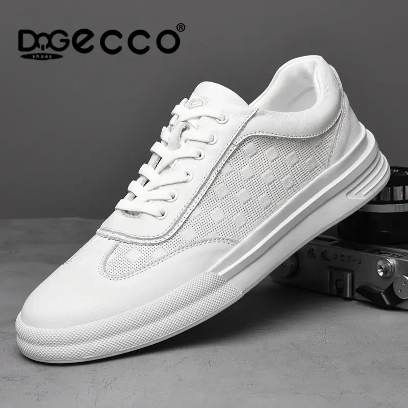 DQGECCO爱步特伦旗舰男鞋春季真皮休闲夏季透气大码时尚百搭板鞋