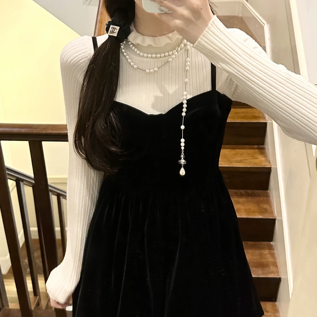 4折Howalook  花苞领打底 秋冬小可爱心机内搭