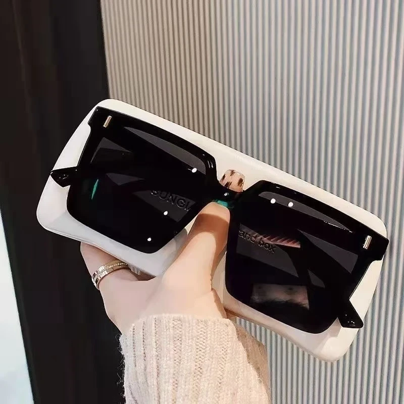 墨镜潮高级感ins韩版方框大脸眼镜开车男士专用偏光痞帅太阳眼镜