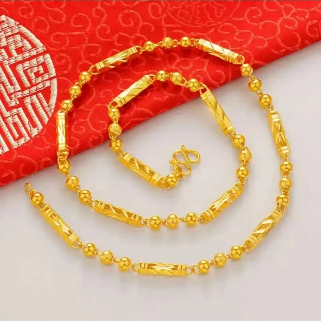 合金项链 合金项链 【孟加拉赤金】六角竹节2025新款男士时尚潮流男