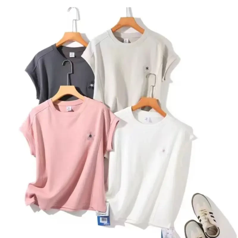 2024年新款舒适柔软细腻亲肤百搭夏季先手短袖T恤女款圆领